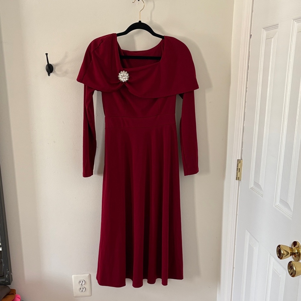Red “SHEIN” dress, size small.